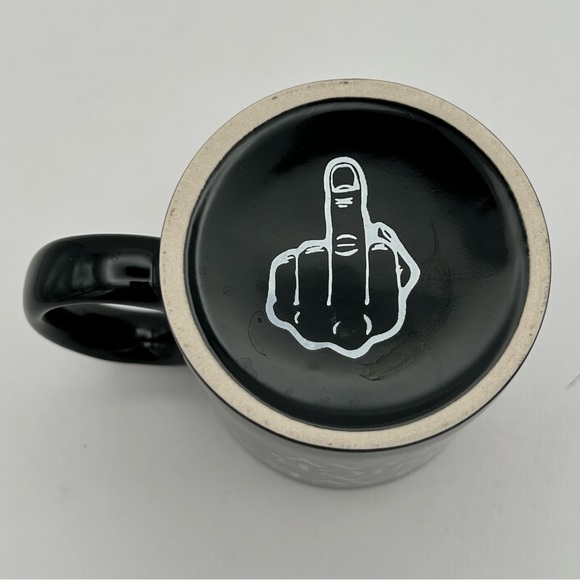 FUNNY GUY MUG “HAVE A NICE DAY” BLACK WHITE LETTERS 3-3/4” TALL - Picture 3 of 10